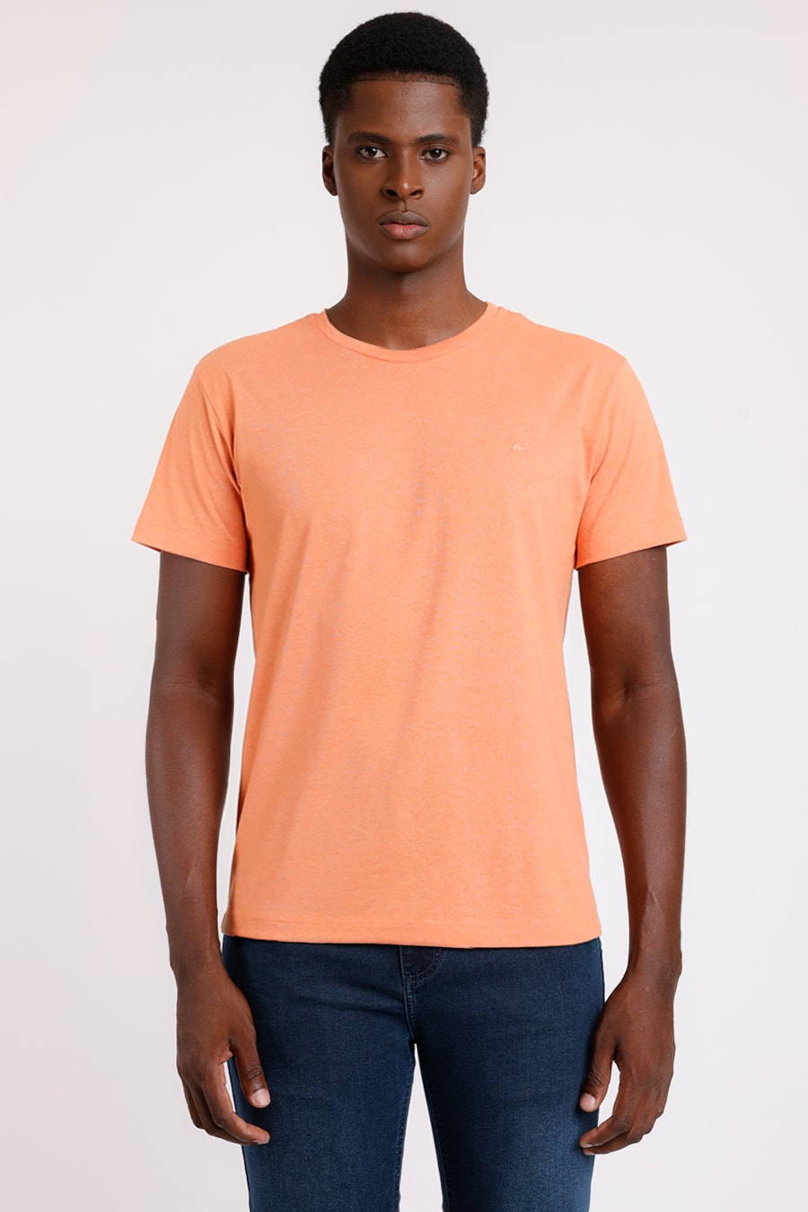 Camiseta Manga Curta Mescla Color Coral — foto 1 de 4