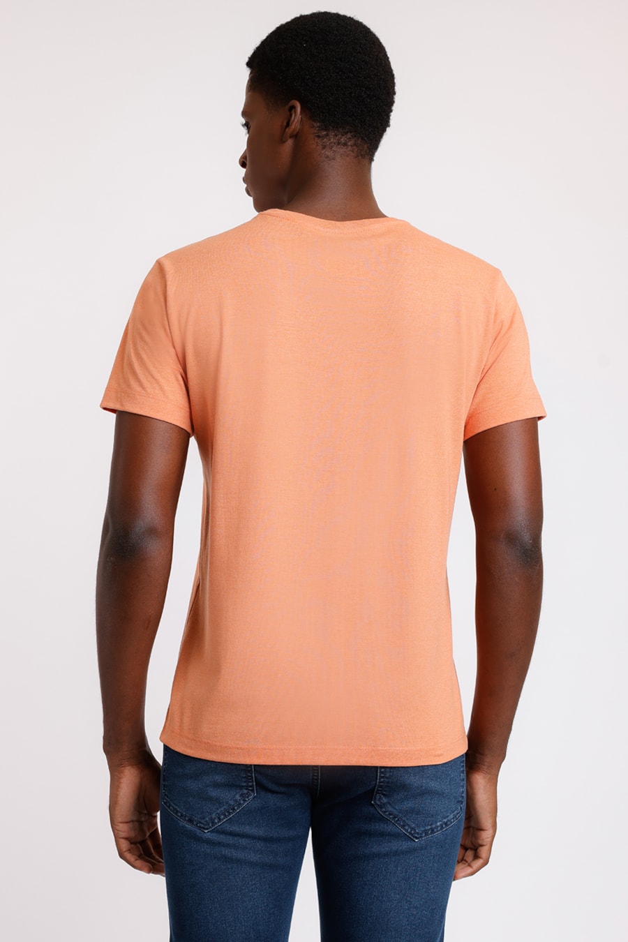 Camiseta Manga Curta Mescla Color Coral — foto 4 de 4