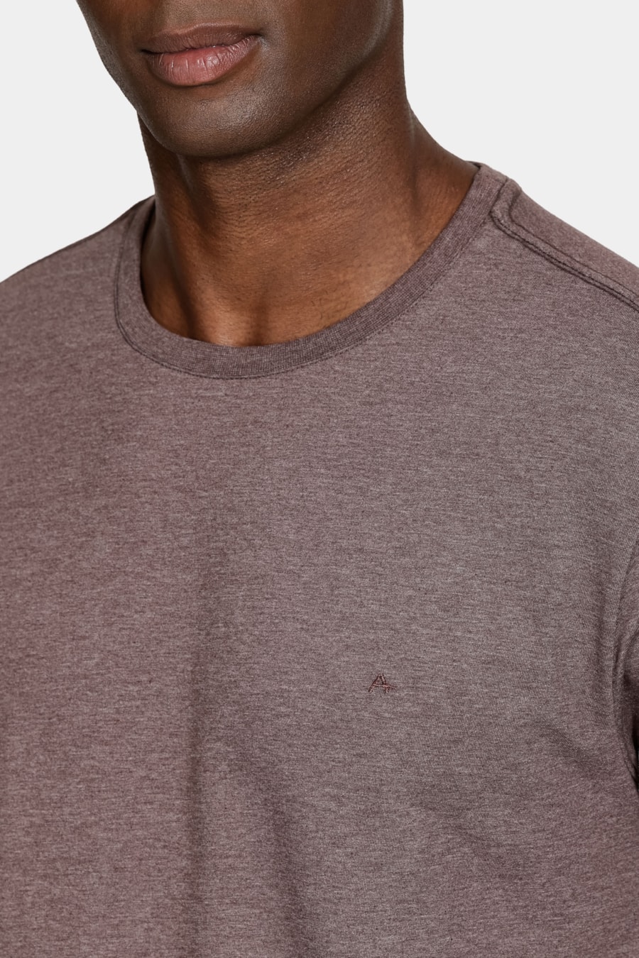 Camiseta Manga Curta Mescla Cores Marrom — foto 3 de 5