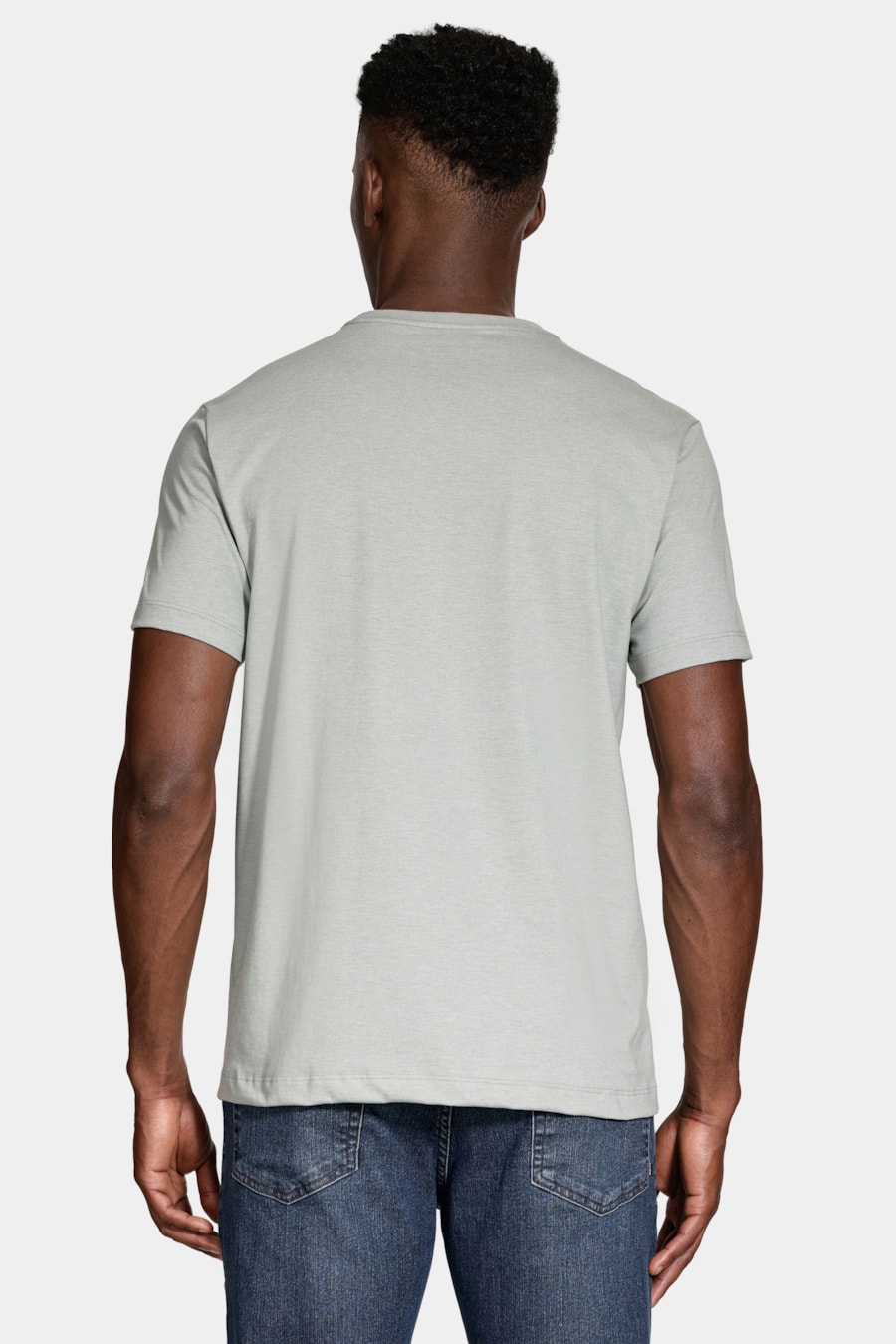 Camiseta Manga Curta Mescla Cores Verde Bandeira — foto 4 de 5