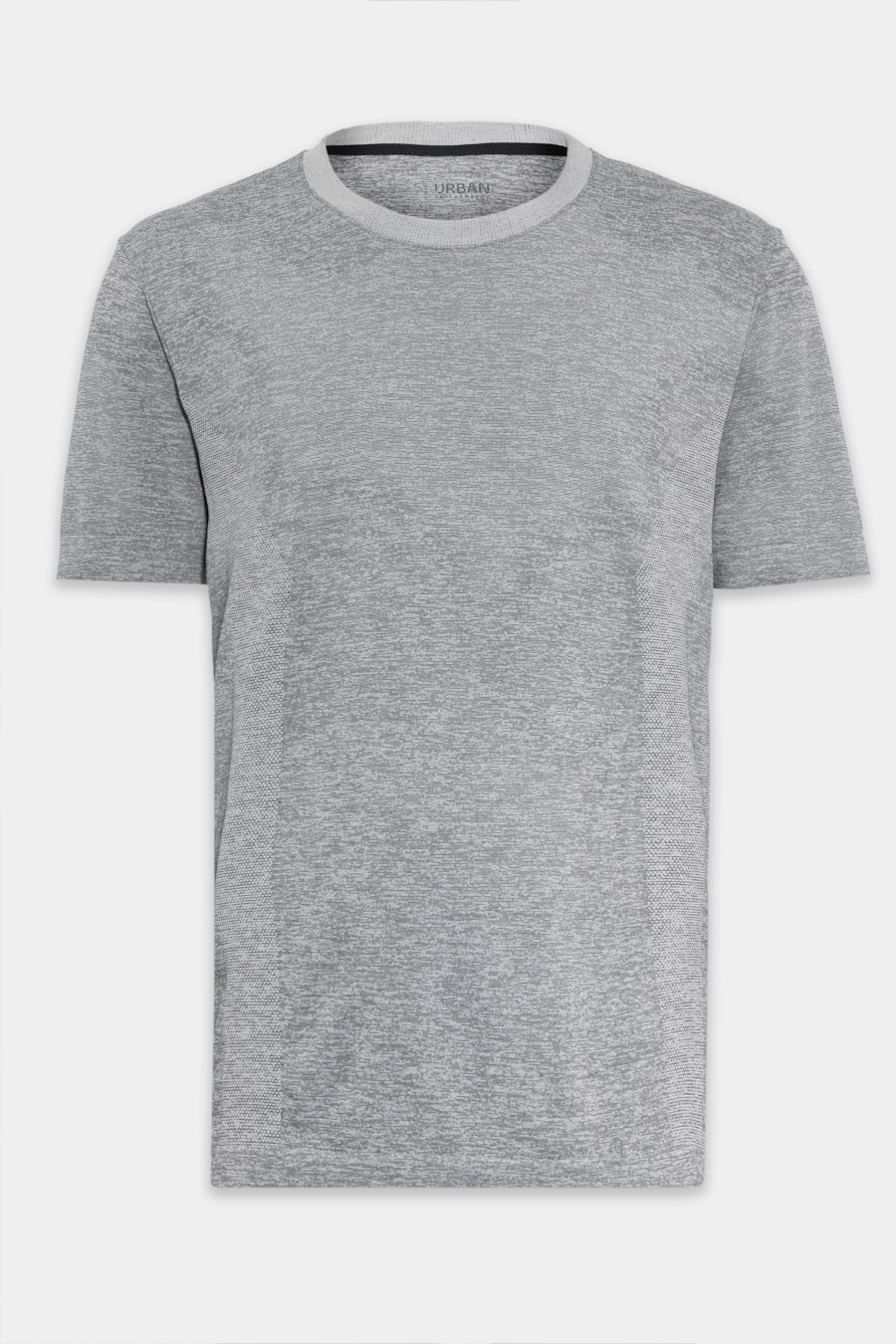 Camiseta Manga Curta Mescla Seamless Cinza Claro — foto 5 de 5