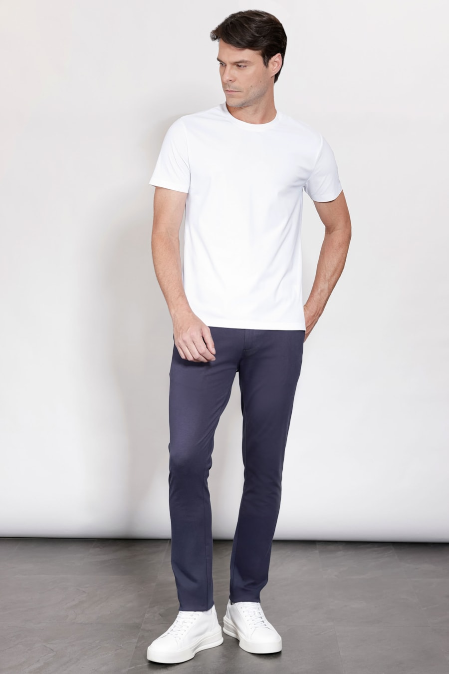 Camiseta Manga Curta Micro Piquet Bonded Branco — foto 2 de 5