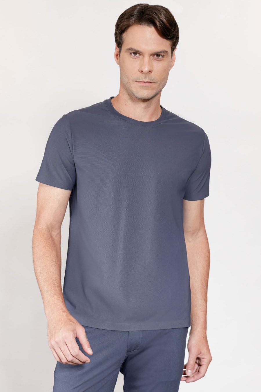 Camiseta Manga Curta Micro Piquet Bonded Marinho — foto 1 de 5
