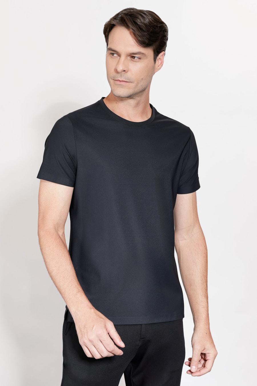 Camiseta Manga Curta Micro Piquet Bonded Preto — foto 1 de 5