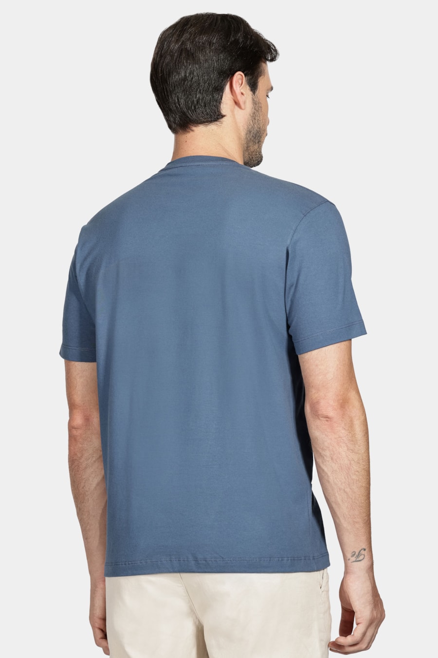 Camiseta Manga Curta Minimal Azul Alumínio — foto 4 de 5
