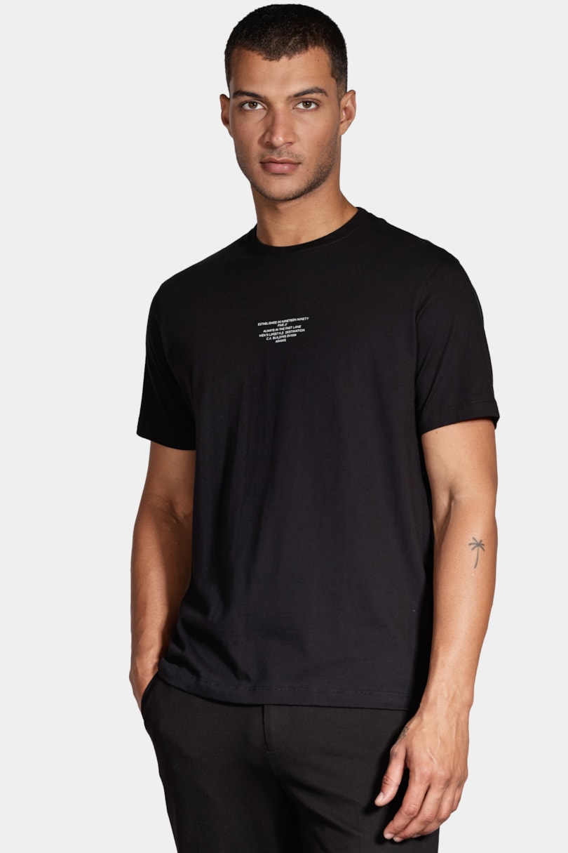 Camiseta Manga Curta Minimal Preto