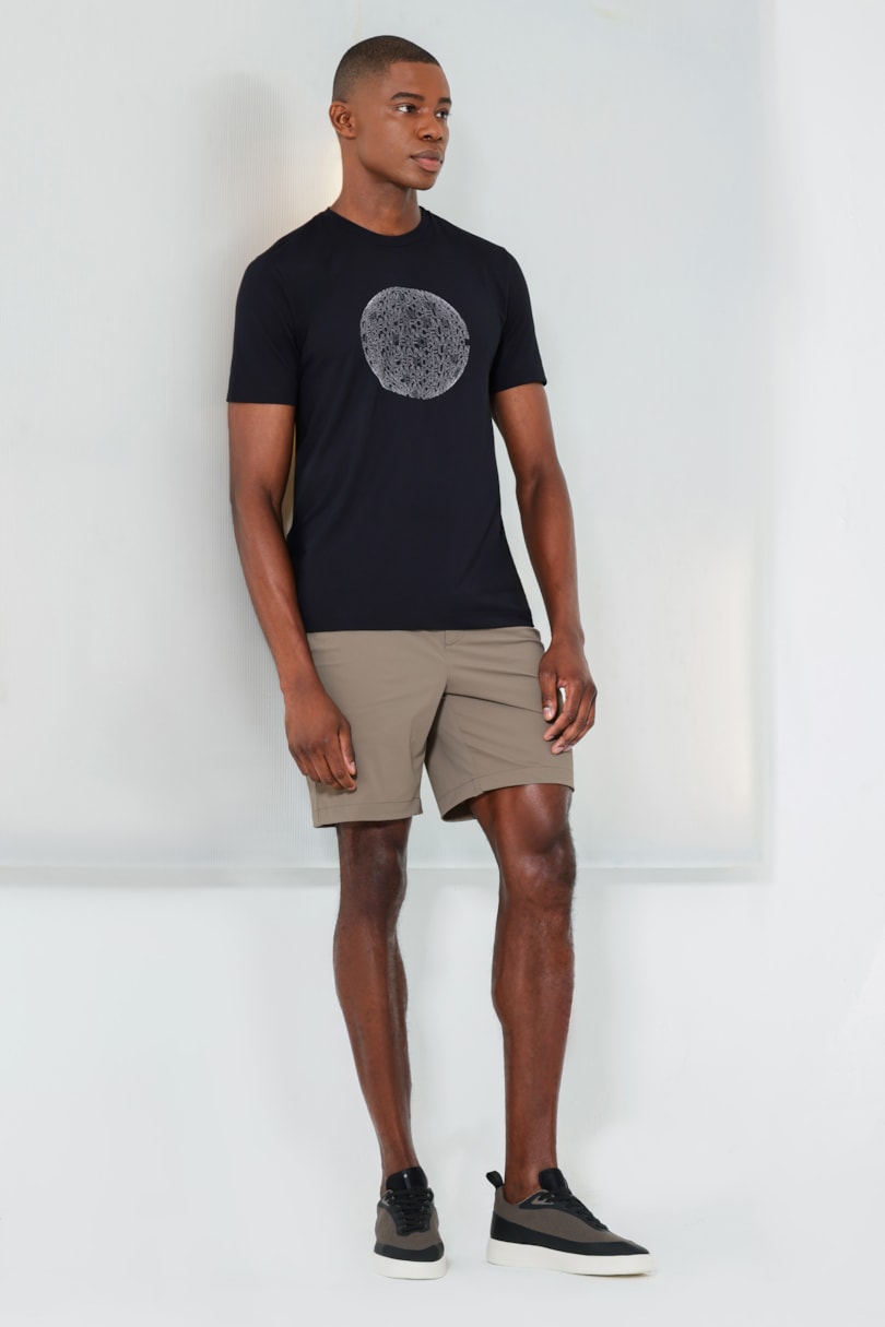 Camiseta Manga Curta Modal Print Global Preto
