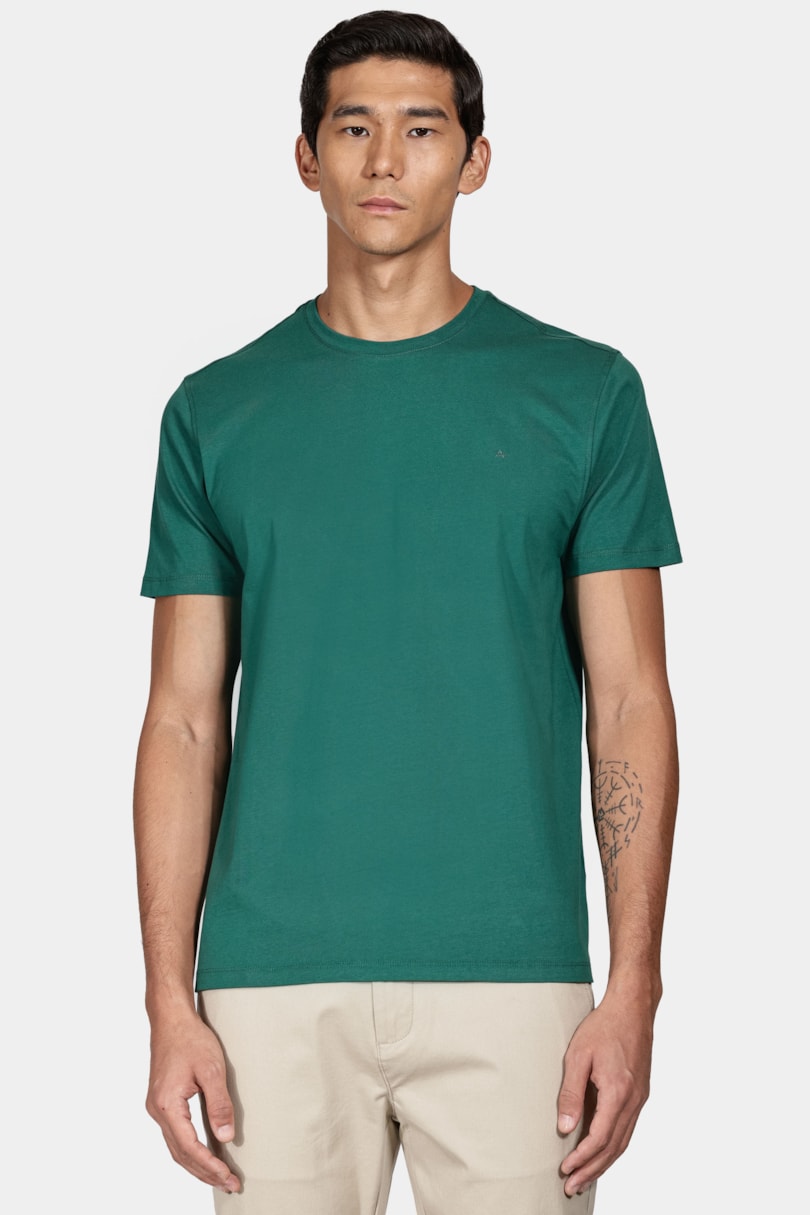 Camiseta Manga Curta New Essencial Verde Floresta