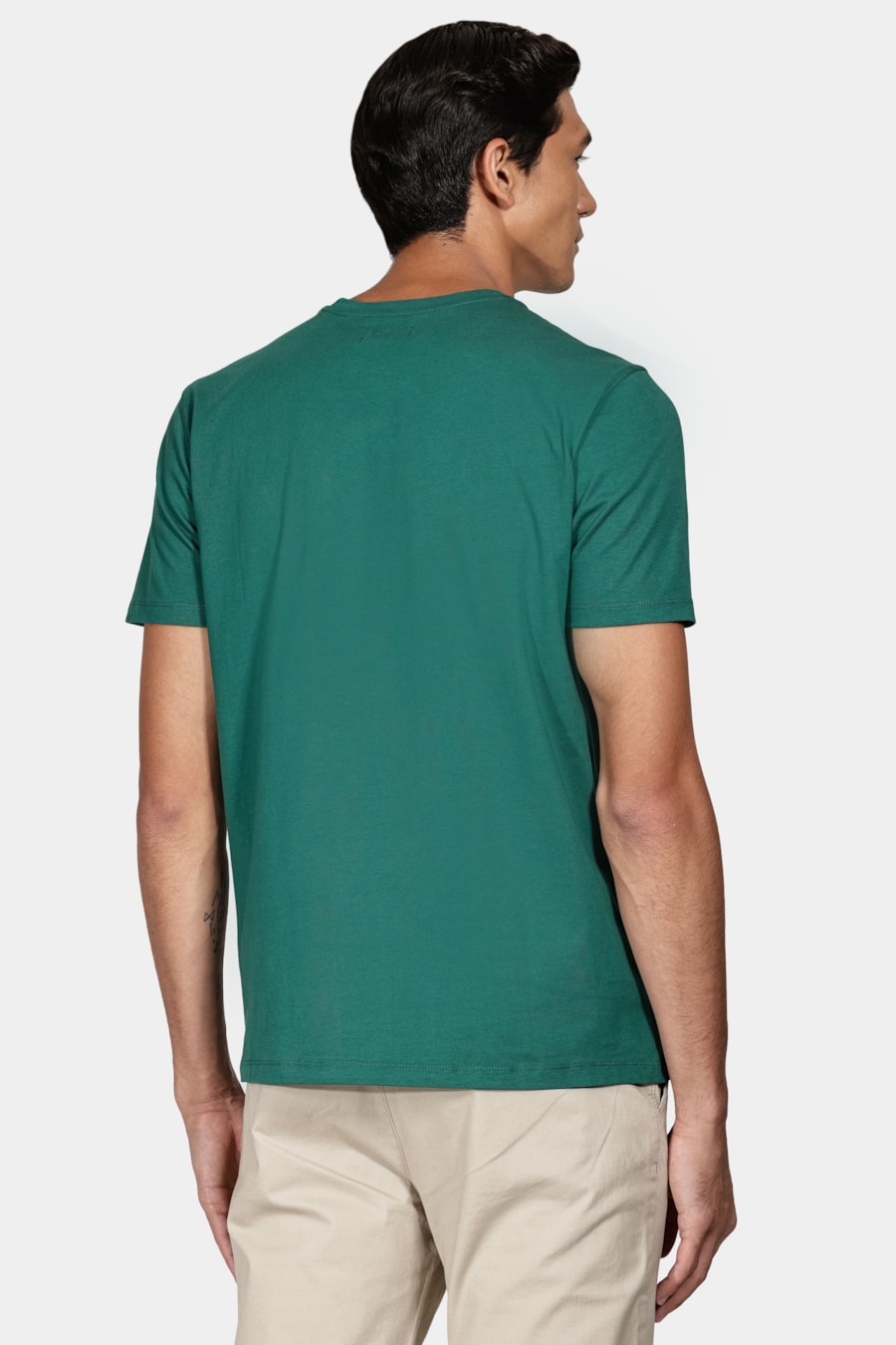 Camiseta Manga Curta New Essencial Verde Floresta — foto 4 de 5