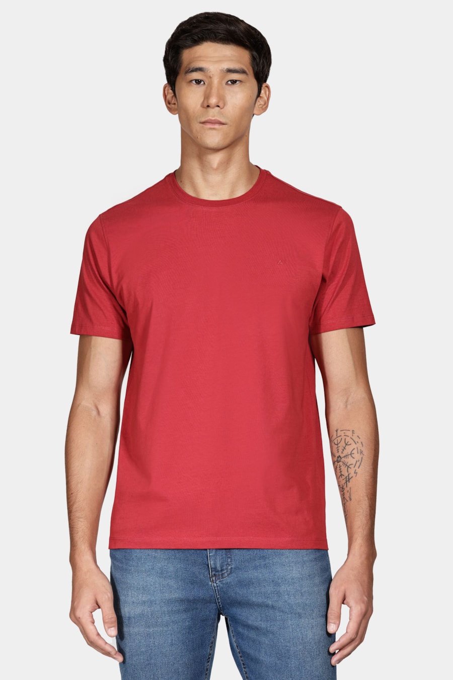 Camiseta Manga Curta New Essencial Vermelho Carmim — foto 1 de 5