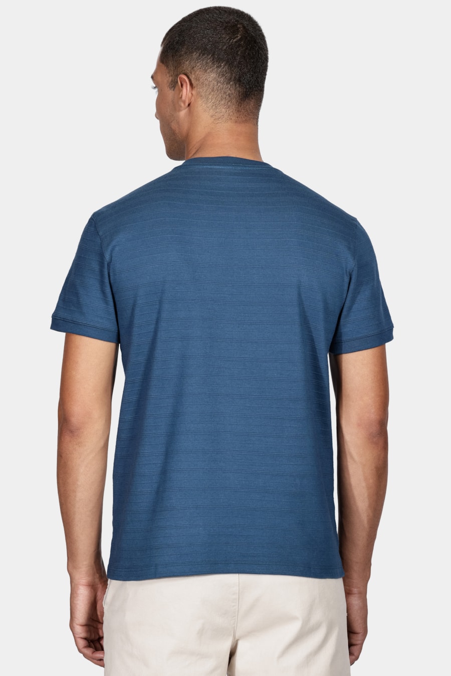 Camiseta Manga Curta New Suedine Azul Petroleo — foto 4 de 5