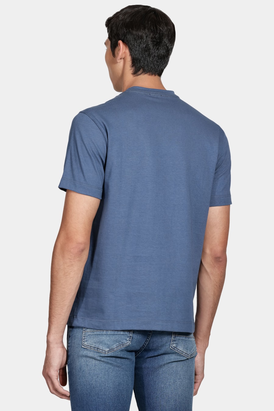 Camiseta Manga Curta Patch Azul Alumínio — foto 4 de 4