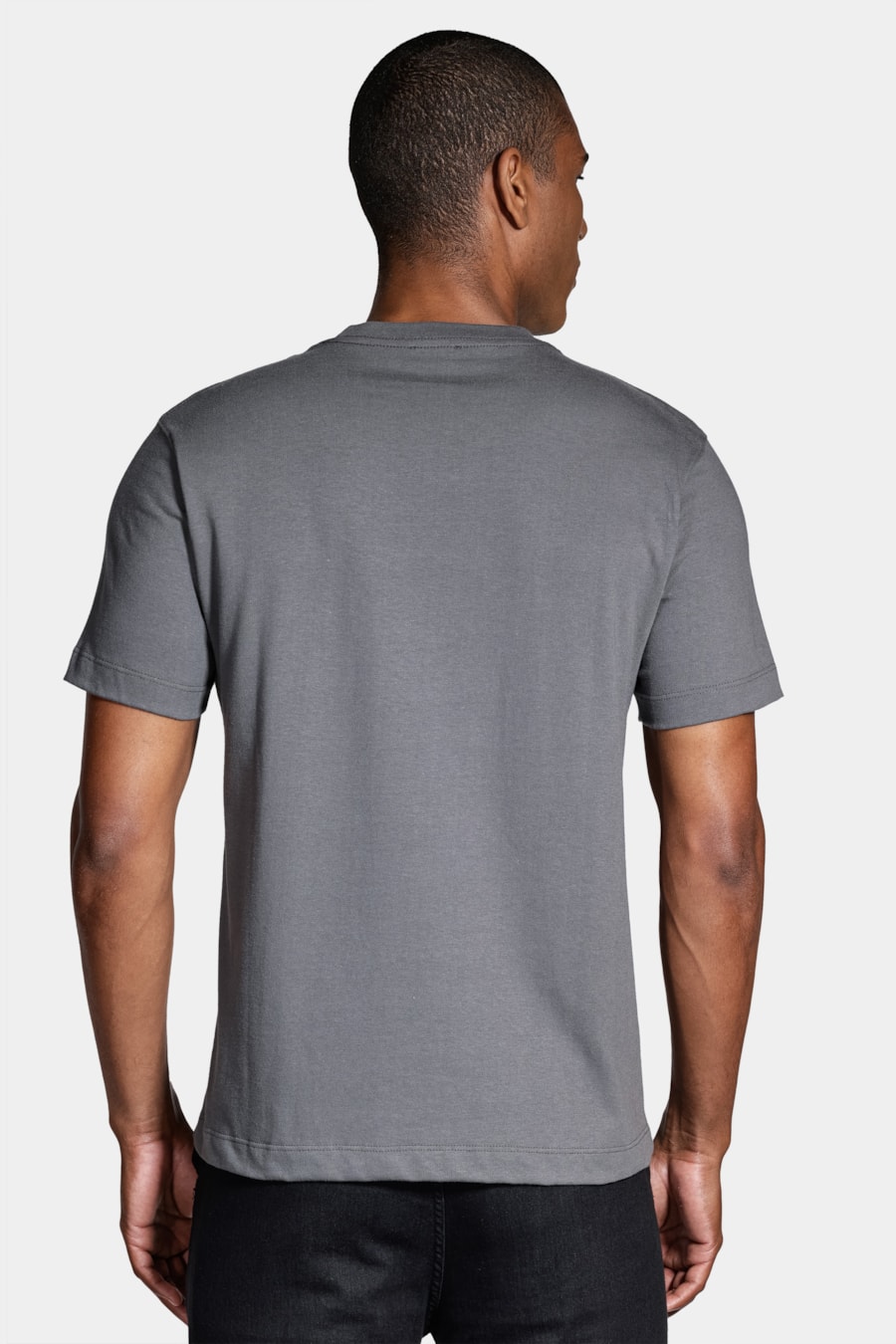 Camiseta Manga Curta Patch Cinza Grafite — foto 4 de 5