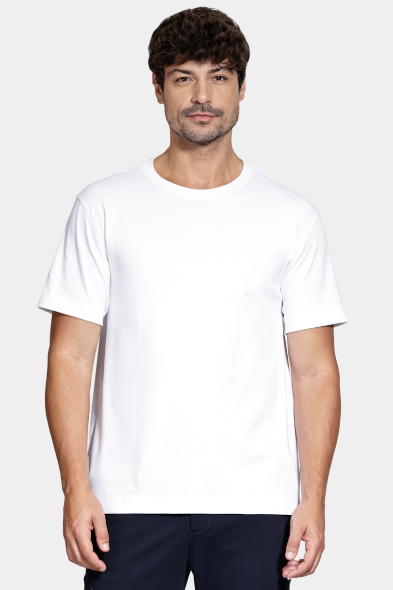 Camiseta Manga Curta Pima Básica Branco