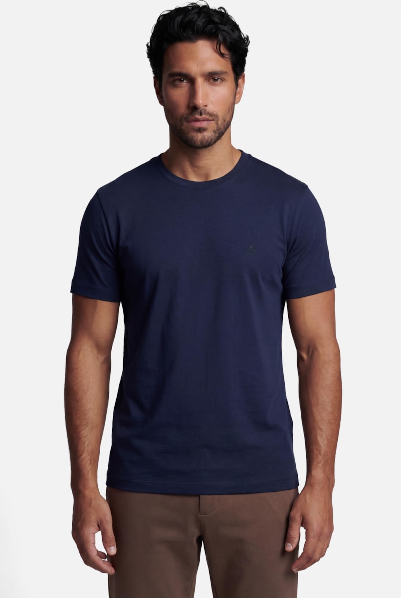 Camiseta Manga Curta Pima Básica Navy