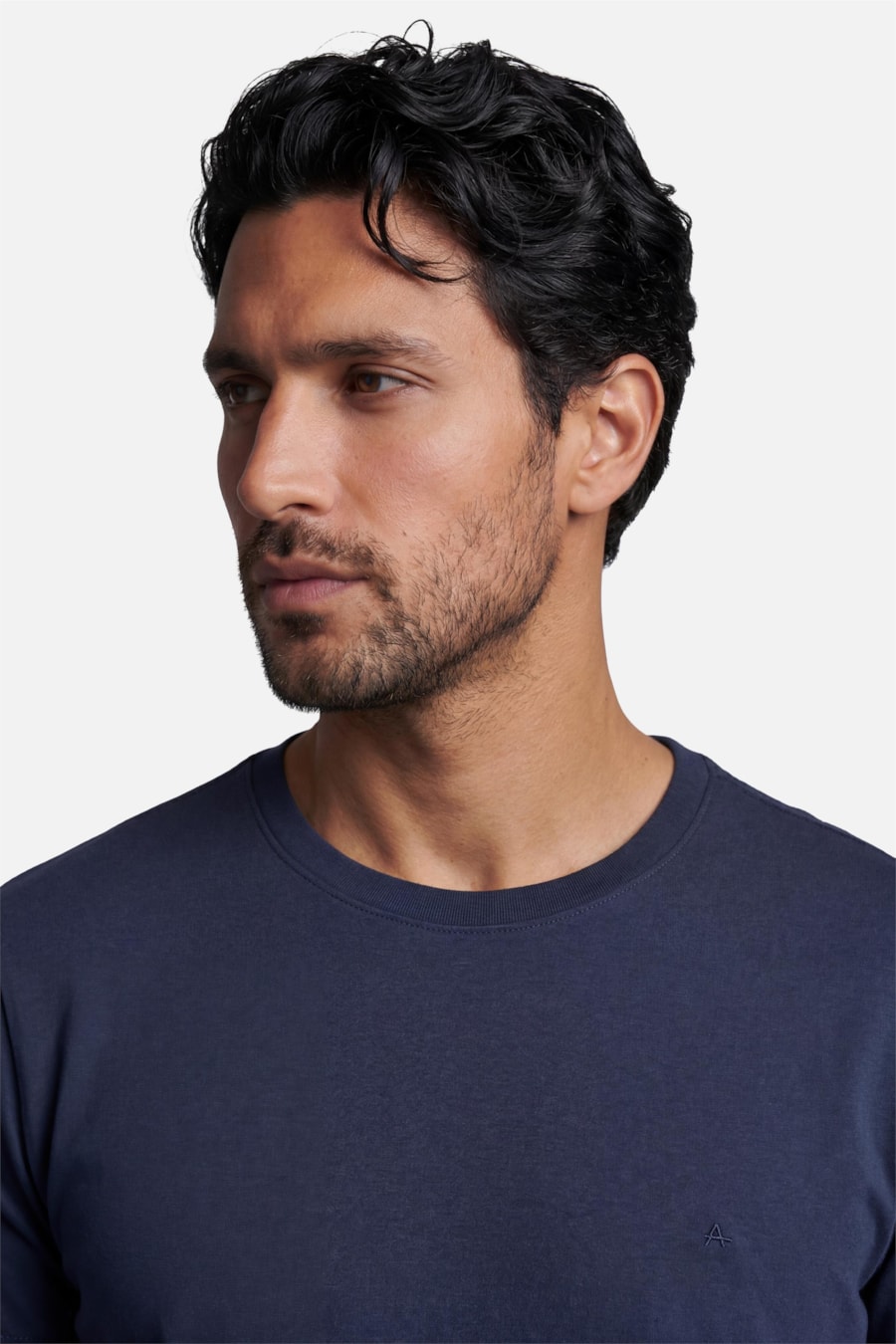 Camiseta Manga Curta Pima Básica Navy — foto 3 de 5