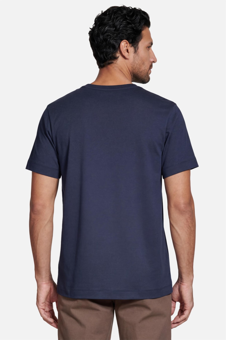 Camiseta Manga Curta Pima Básica Navy — foto 4 de 5