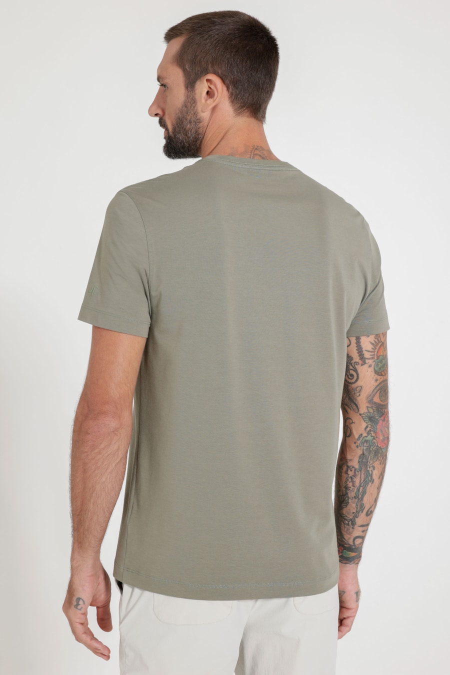 Camiseta Manga Curta Pima Performing Verde Oliva — foto 4 de 6