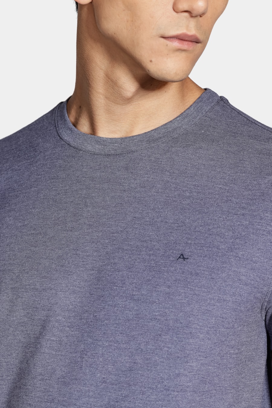 Camiseta Manga Curta Piquet Azul Marinho — foto 3 de 5