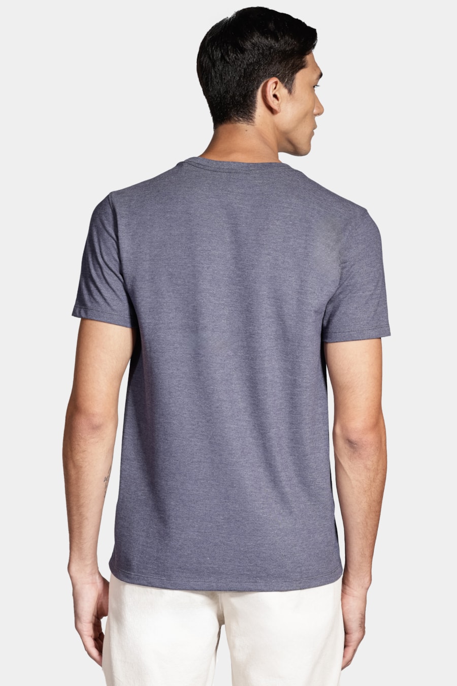 Camiseta Manga Curta Piquet Azul Marinho — foto 4 de 5