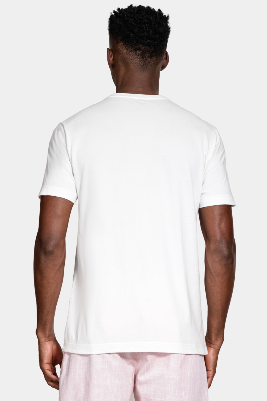 Camiseta Manga Curta Piquet Binado Off White — foto 4 de 5