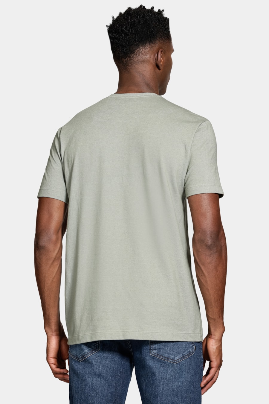 Camiseta Manga Curta Piquet Binado Verde Militar — foto 4 de 5