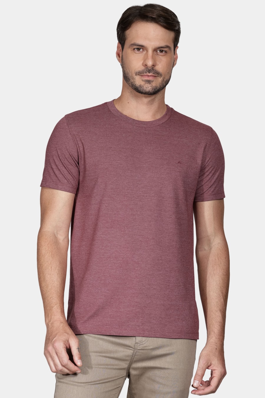 Camiseta Manga Curta Piquet Bordo Cabernet — foto 1 de 5