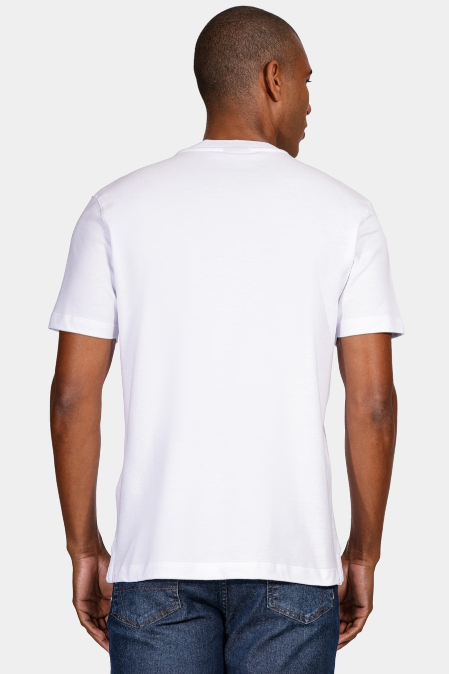 Camiseta Manga Curta Piquet Clássica Branco — foto 4 de 4