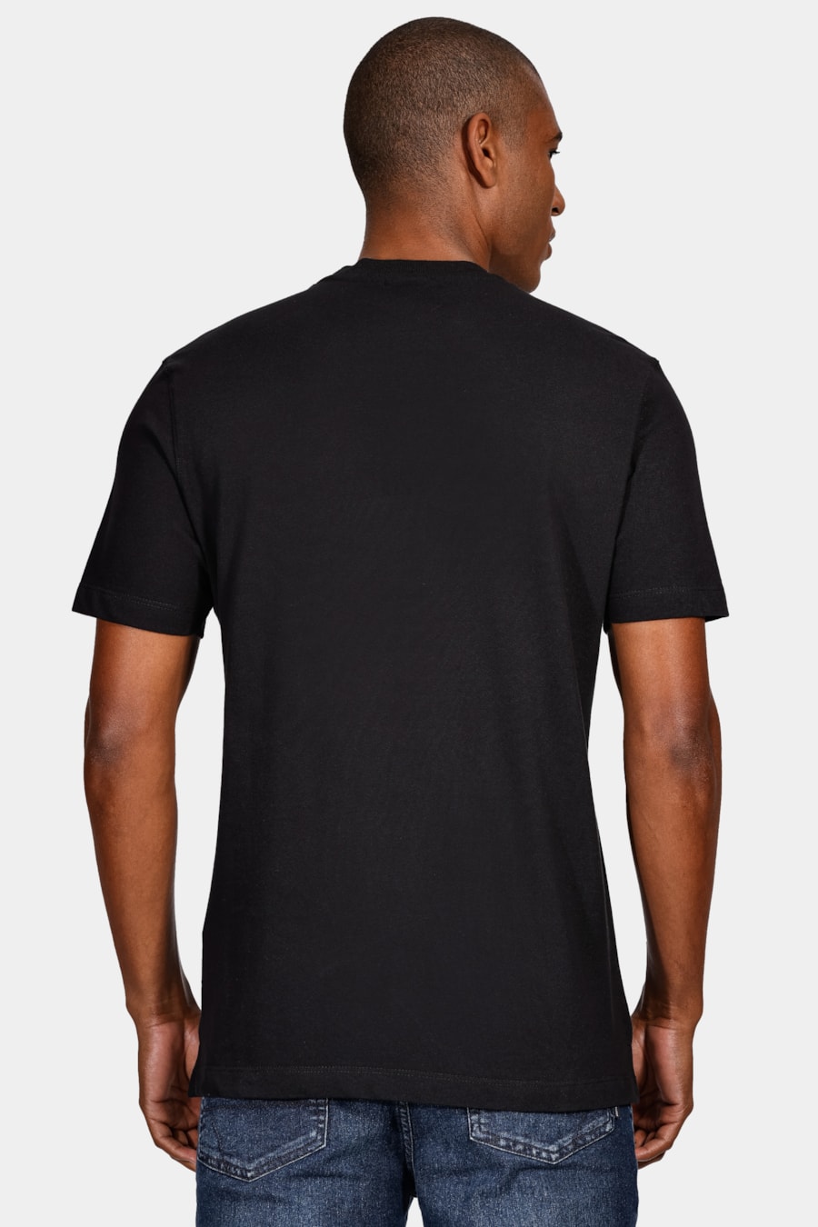 Camiseta Manga Curta Piquet Clássica Preto — foto 4 de 4