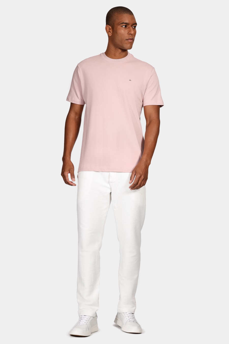 Camiseta Manga Curta Piquet Clássica Rosa Seco — foto 2 de 4
