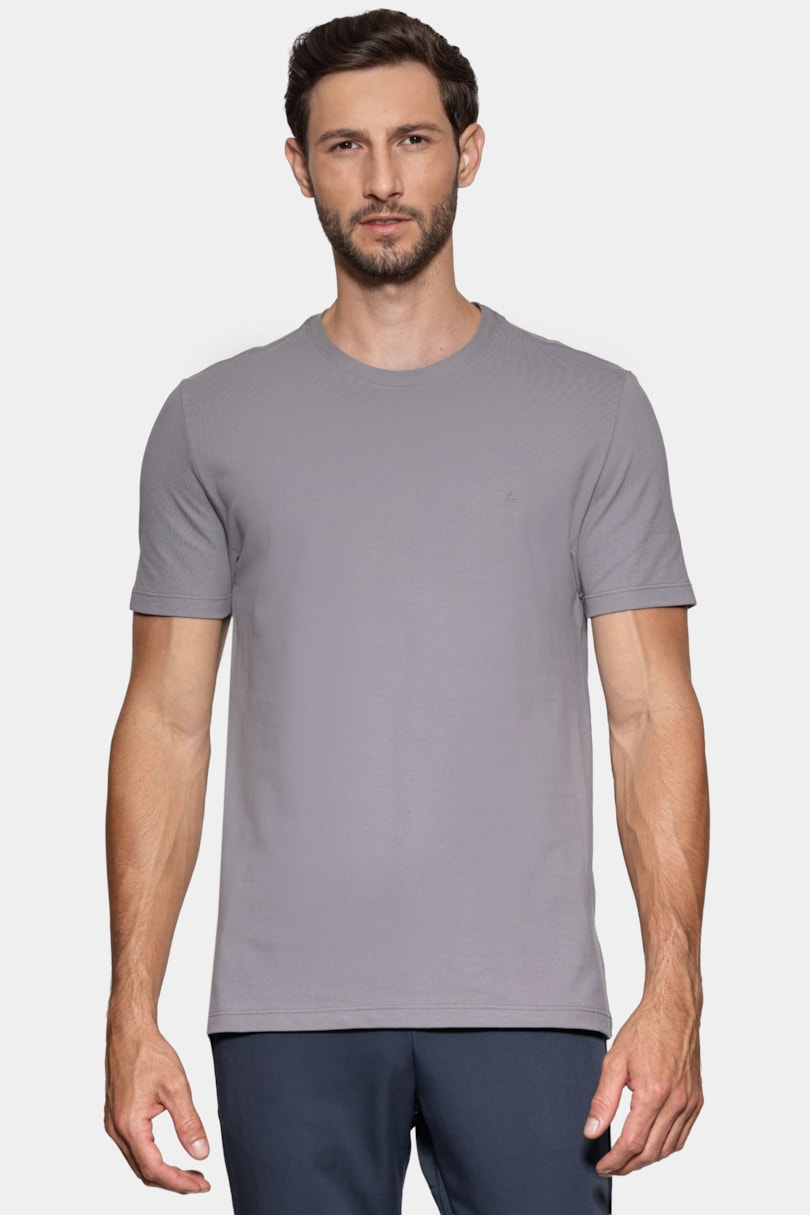 Camiseta Manga Curta Piquet Comfort Concreto 117