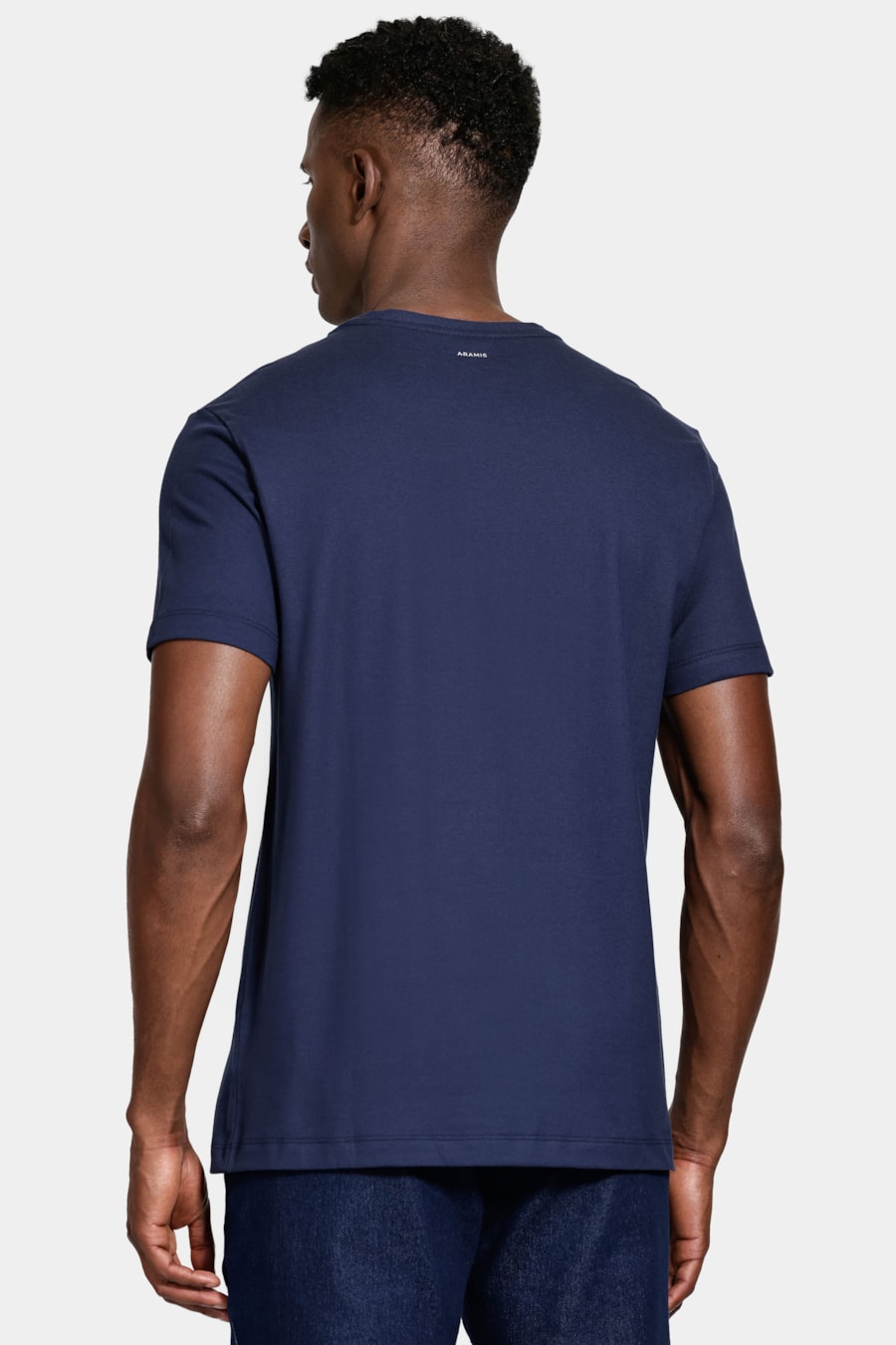 Camiseta Manga Curta Piquet Comfort Marinho — foto 4 de 5