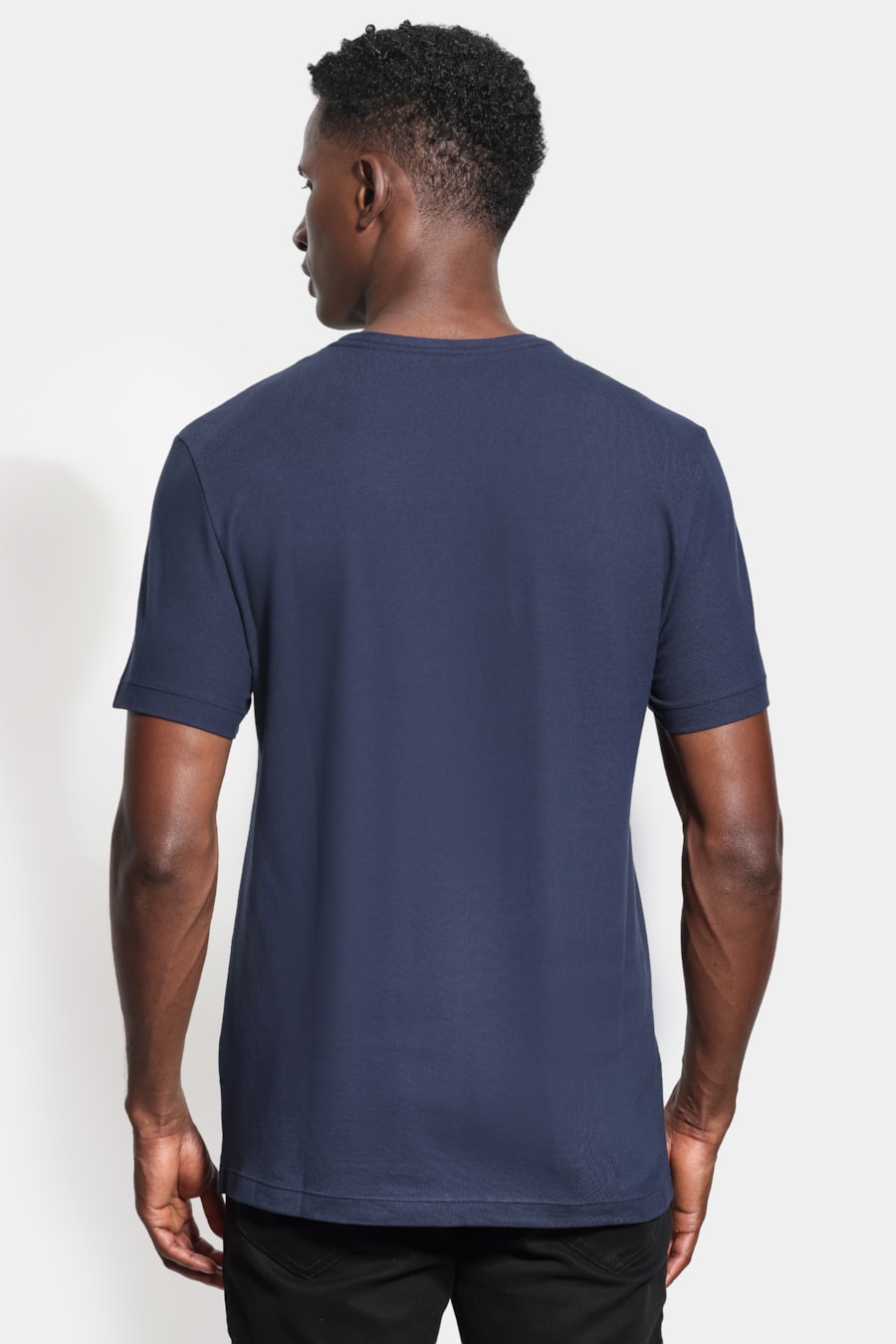 Camiseta Manga Curta Piquet Comfort Navy — foto 4 de 5