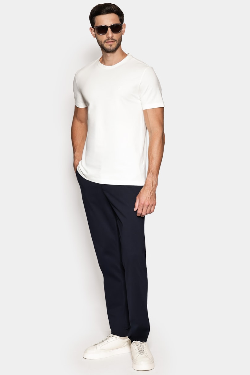 Camiseta Manga Curta Piquet Comfort Off White