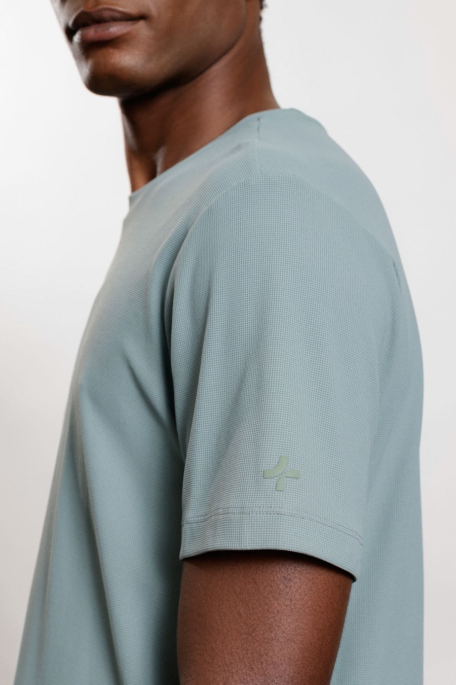 Camiseta Manga Curta Piquet Everyday Azul Jeans — foto 3 de 5