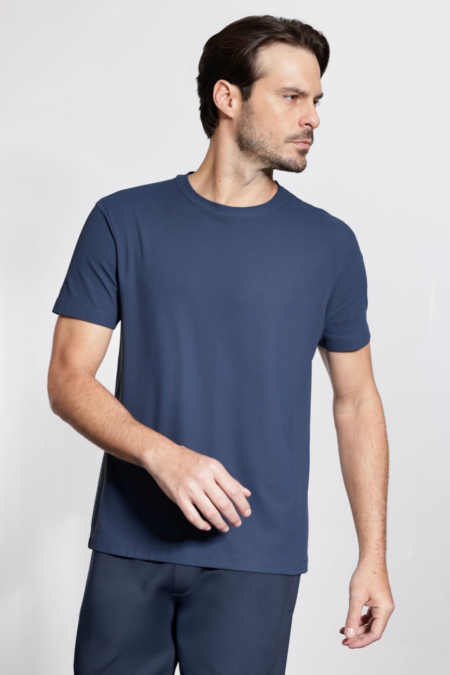 Camiseta Manga Curta Piquet Everyday Marinho — foto 1 de 5