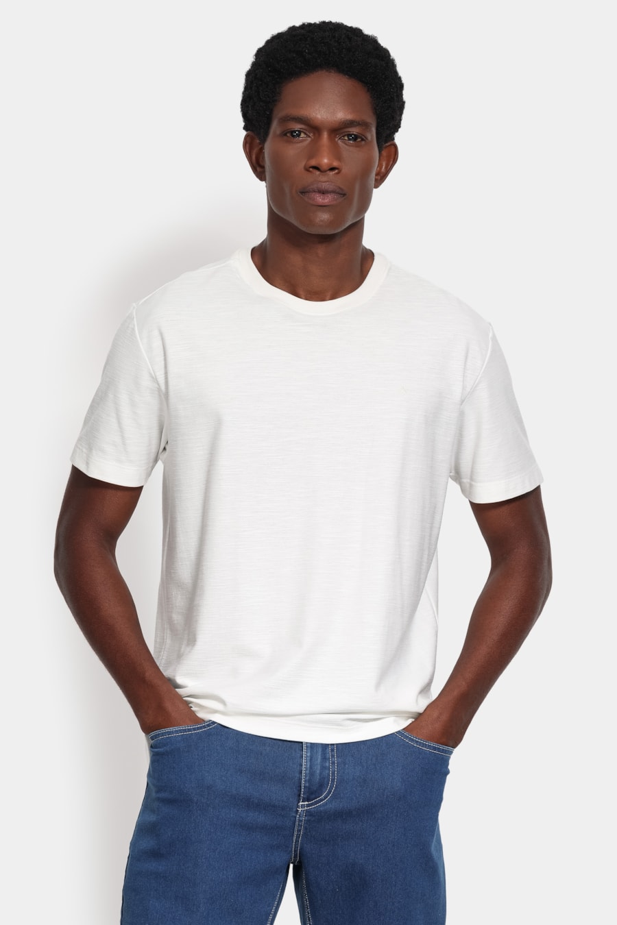 Camiseta Manga Curta Piquet Flame Off White — foto 1 de 5
