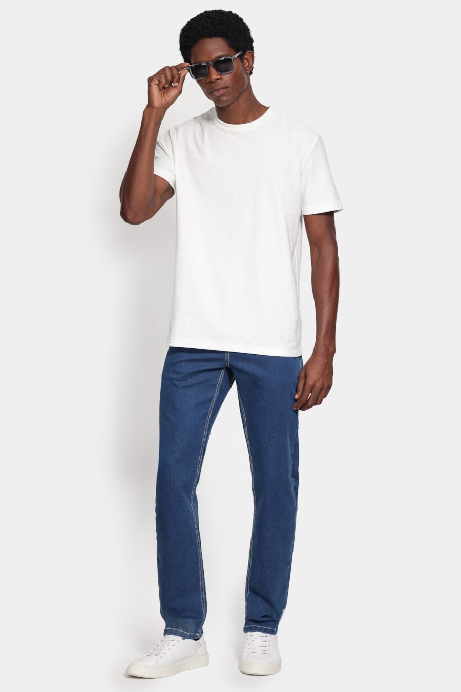 Camiseta Manga Curta Piquet Flame Off White — foto 2 de 5