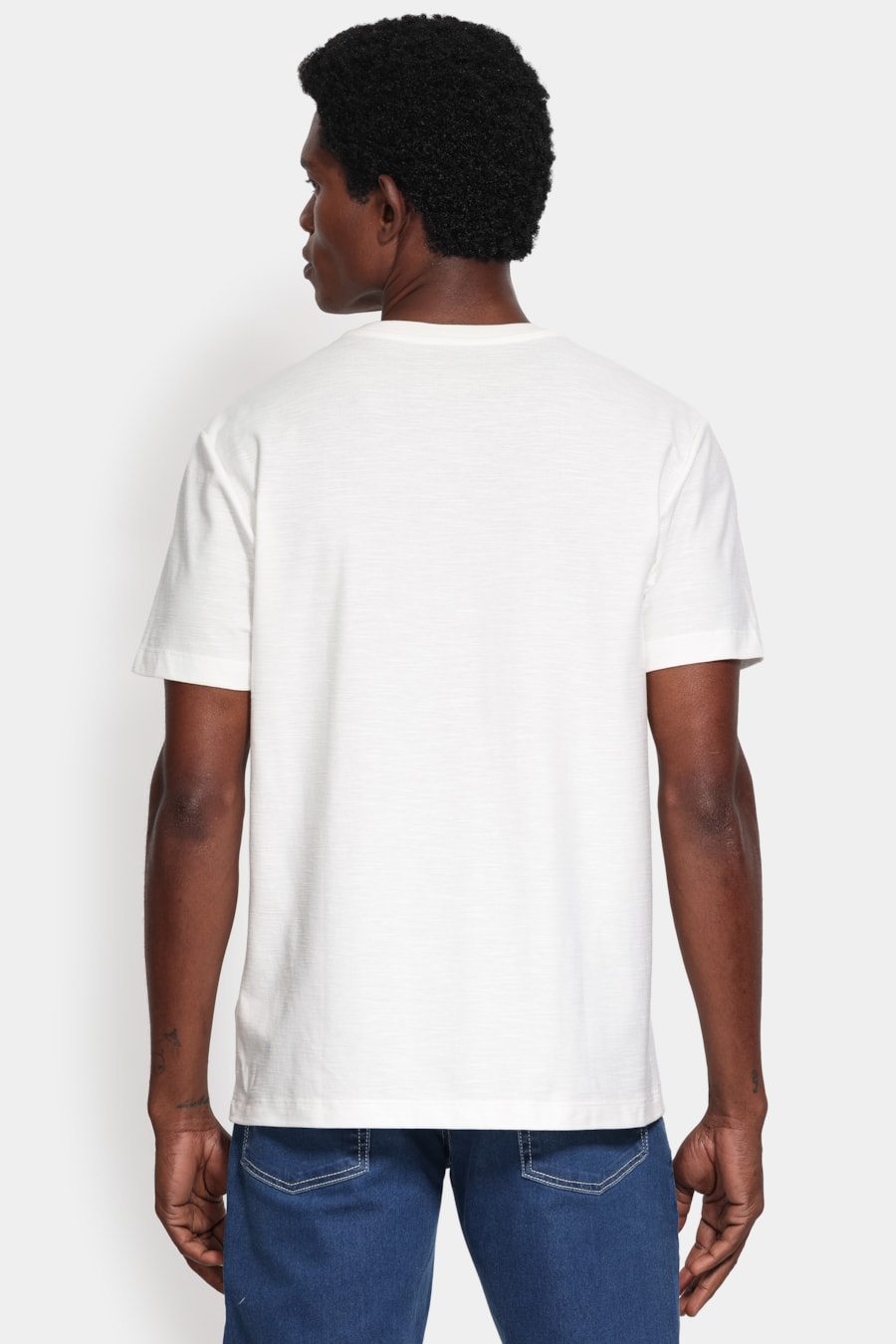 Camiseta Manga Curta Piquet Flame Off White — foto 4 de 5
