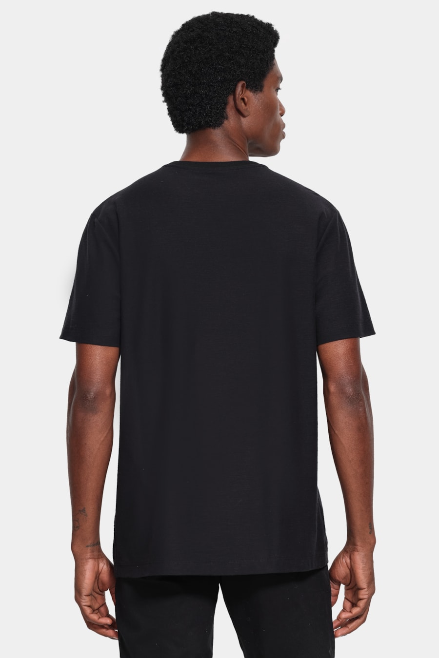 Camiseta Manga Curta Piquet Flame Preto — foto 4 de 5