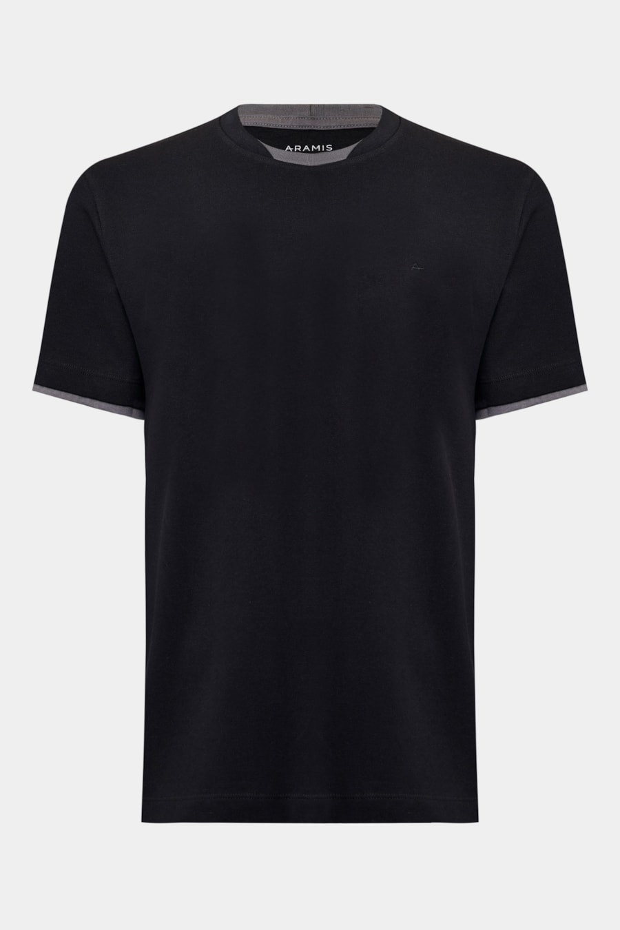 Camiseta Manga Curta Piquet Gola Dupla Preto — foto 5 de 5