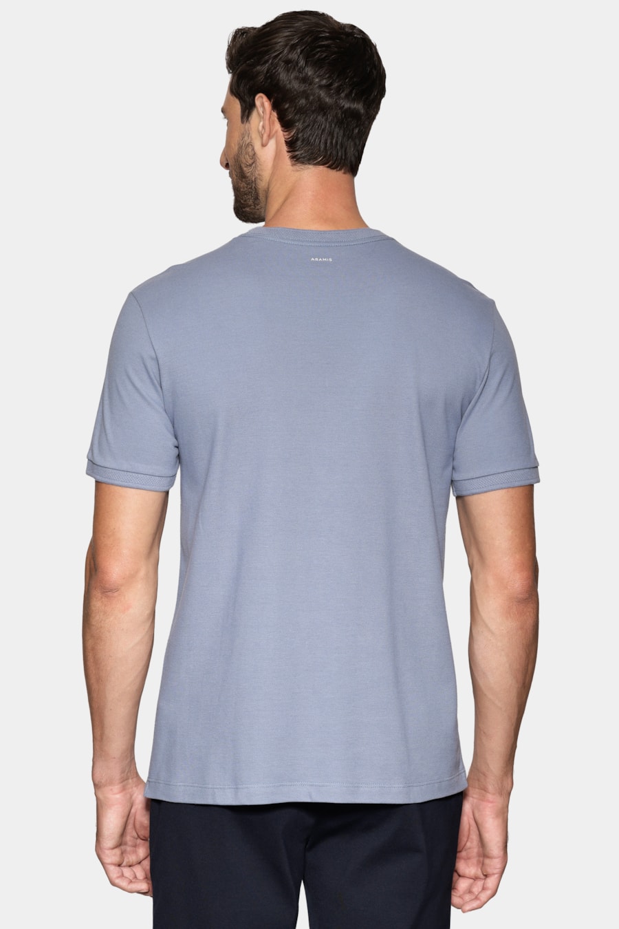 Camiseta Manga Curta Piquet Gola Jacquard Aluminio 117 — foto 5 de 6