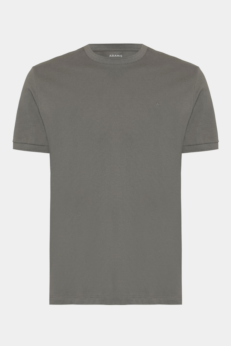 Camiseta Manga Curta Piquet Gola Jacquard Griss 117 — foto 5 de 5