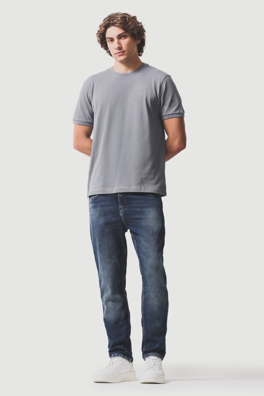 Camiseta Manga Curta Piquet Gola Relevo Agave 118 — foto 2 de 5