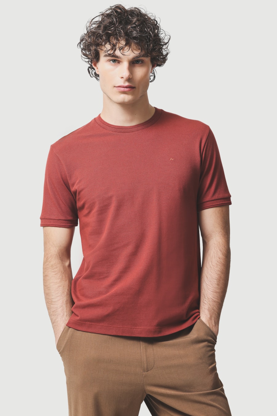 Camiseta Manga Curta Piquet Gola Relevo Argila 118 — foto 1 de 5