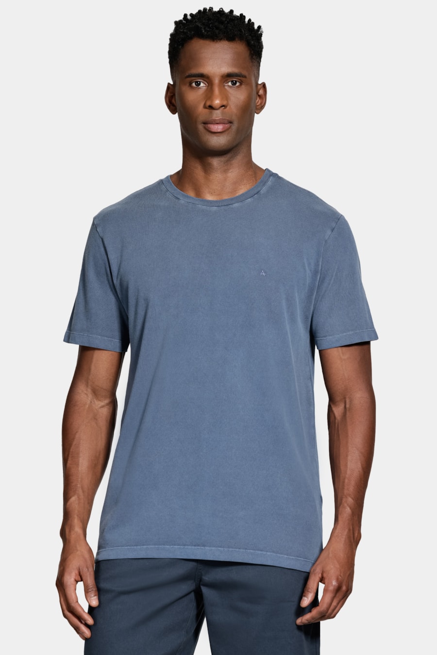 Camiseta Manga Curta Piquet Lavado Marinho — foto 1 de 5