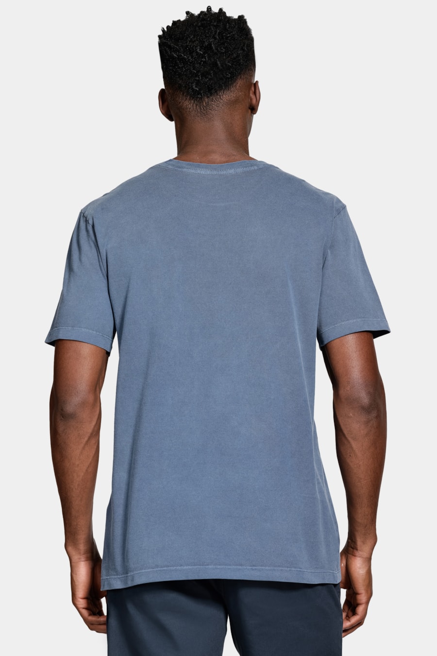 Camiseta Manga Curta Piquet Lavado Marinho — foto 4 de 5