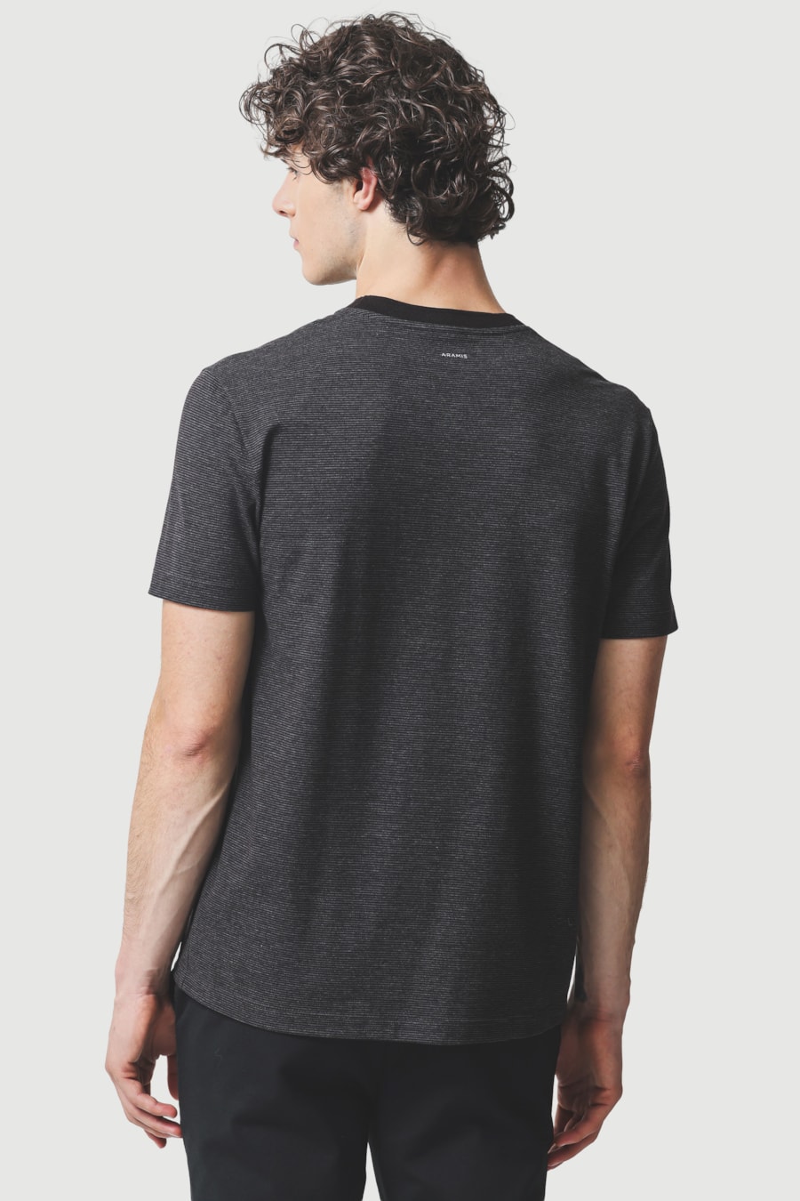 Camiseta Manga Curta Piquet Listrado Café 117 — foto 4 de 5