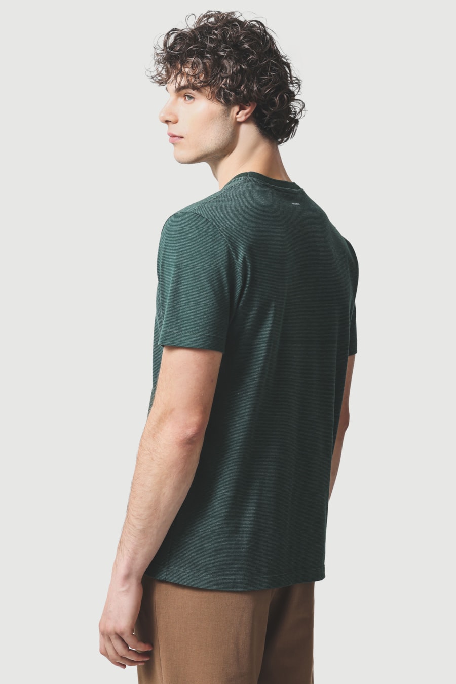 Camiseta Manga Curta Piquet Listrado Floresta 118 — foto 4 de 5