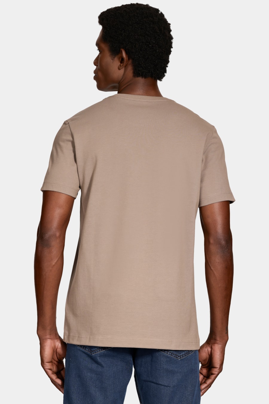 Camiseta Manga Curta Piquet Peruano Amendoa — foto 4 de 5